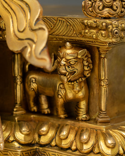 Maitreya Buddha on Throne Sculpture | Nepali Art & Craft