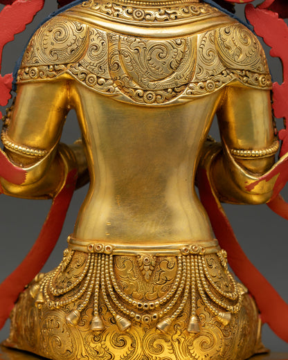 Maitreya Buddha on Throne Sculpture | Nepali Art & Craft