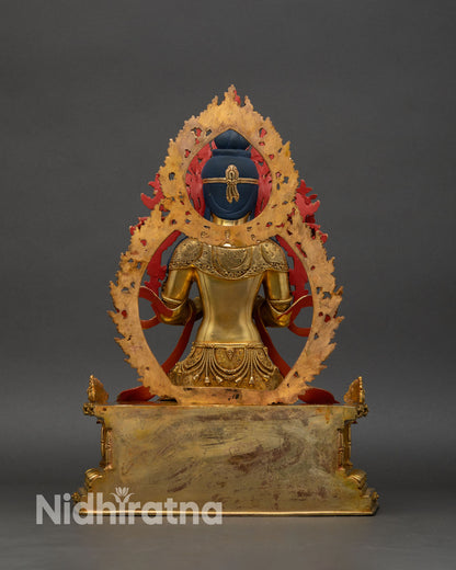 Maitreya Buddha on Throne Sculpture | Nepali Art & Craft