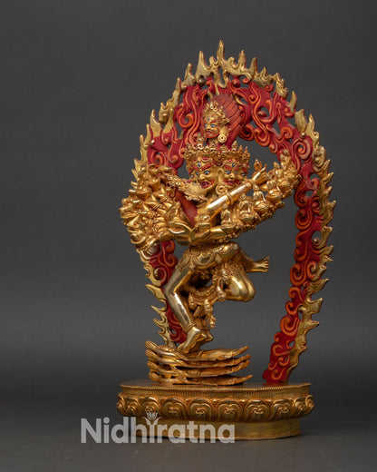 Hevajra Statue from Nepal – Traditional Vajrayana Deity Artwork