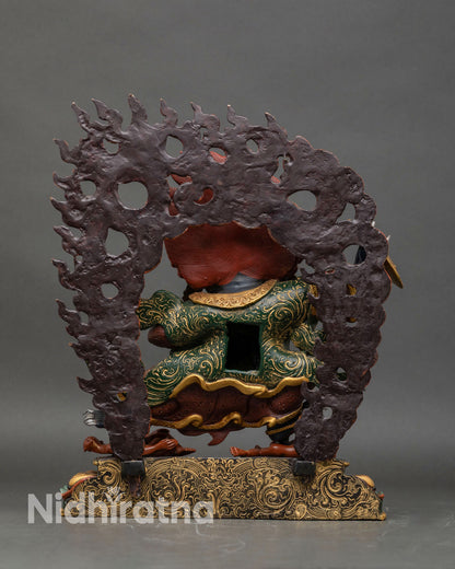 Black Cloak Mahakala Bernagchen Statue | Tibetan Dharma Protector