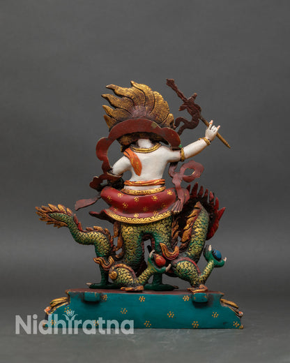 White Dzambhala Statue | Wealth & Fortune Deity Figurine