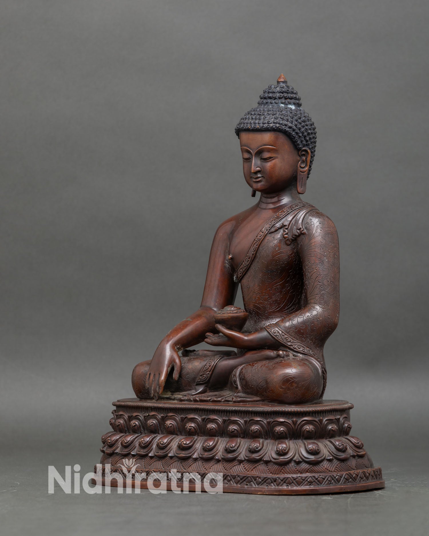 Shakyamuni Buddha Tibetan Statue | Handcrafted Copper Sculpture