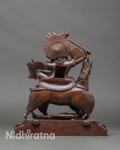 Garwa Nagpo Damchen Statue | Fierce Protector of Dharma