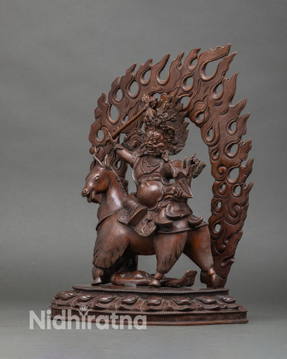 Garwa Nagpo Damchen Statue | Fierce Protector of Dharma
