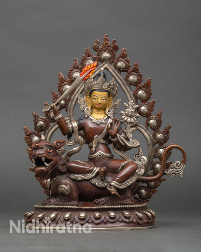Lion Manjushri Statue