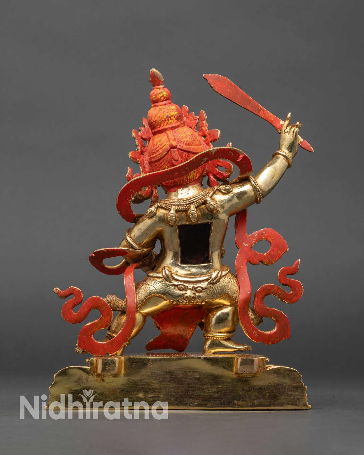 Black Manjushri Statue | Lost-Wax Crafted Copper Figurine