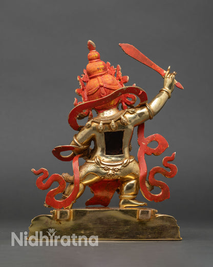 Black Manjushri Statue | Lost-Wax Crafted Copper Figurine