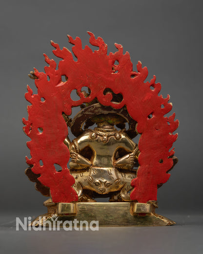 Four-Armed Mahakala Statue | Buddhist Protector Deity Art