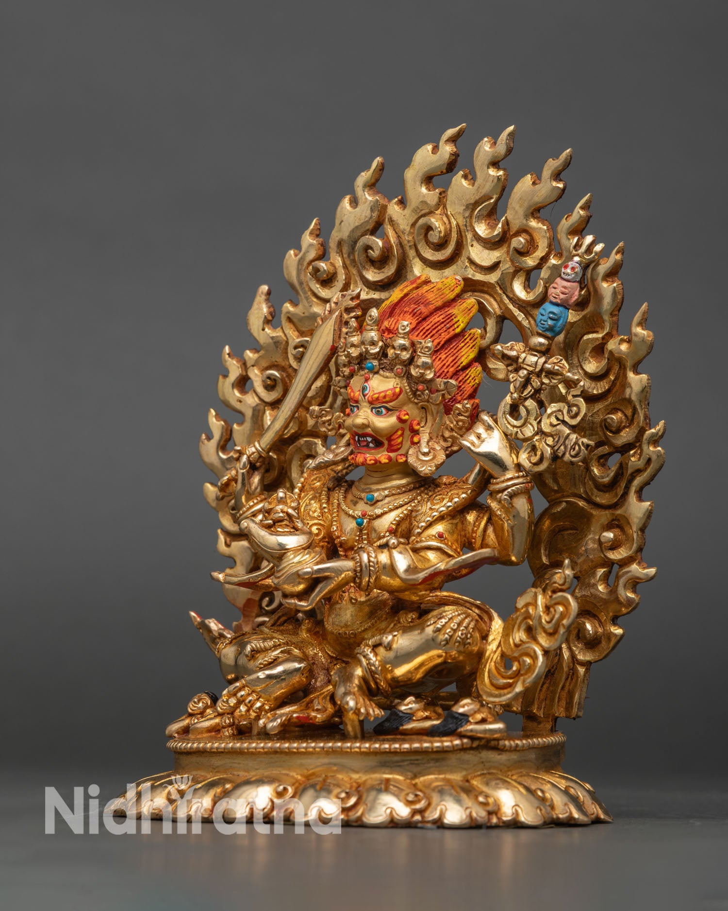 Four Armed Mahakala Statue | Wrathful Buddhist Protector