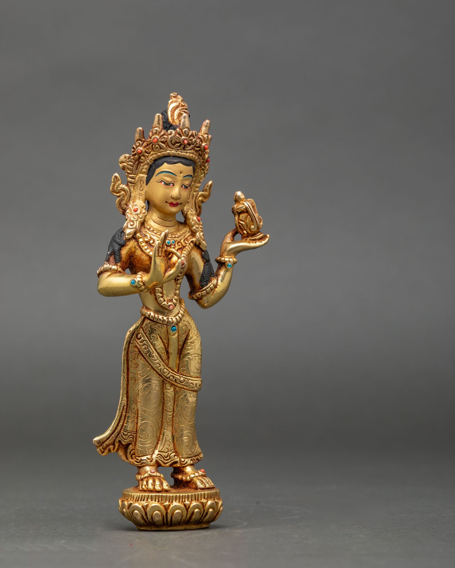 Guru Rinpoche Trio Statue Set | Buddhist Spiritual Figurines