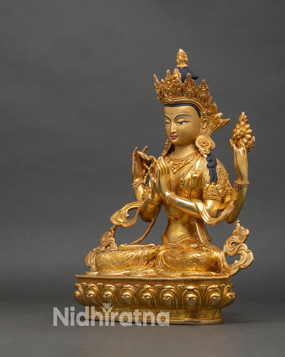 Tibetan Chenrezig | Compassionate Bodhisattva Sculpture