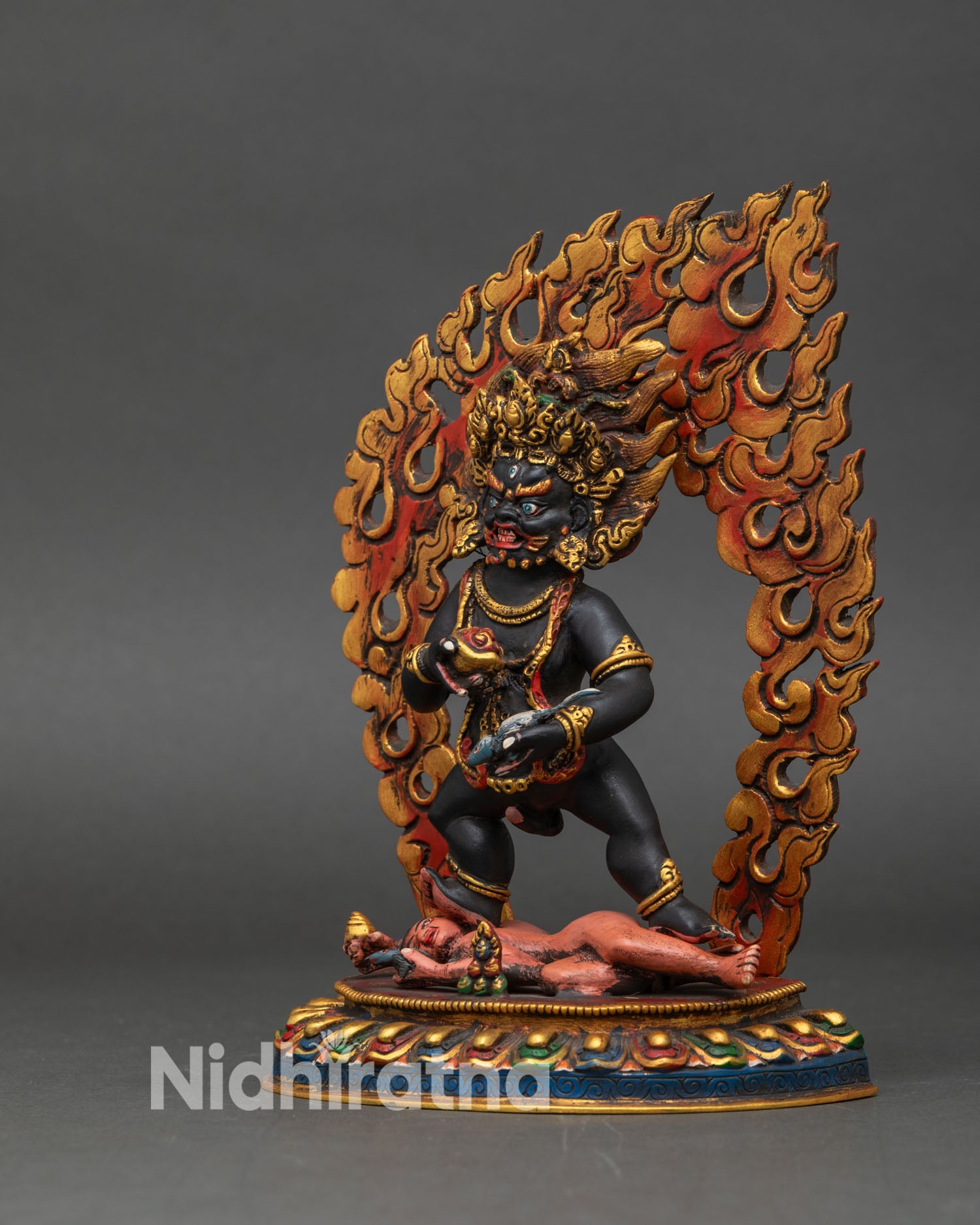 Black Dzambhala | Handcrafted Buddhist Copper Sculpture