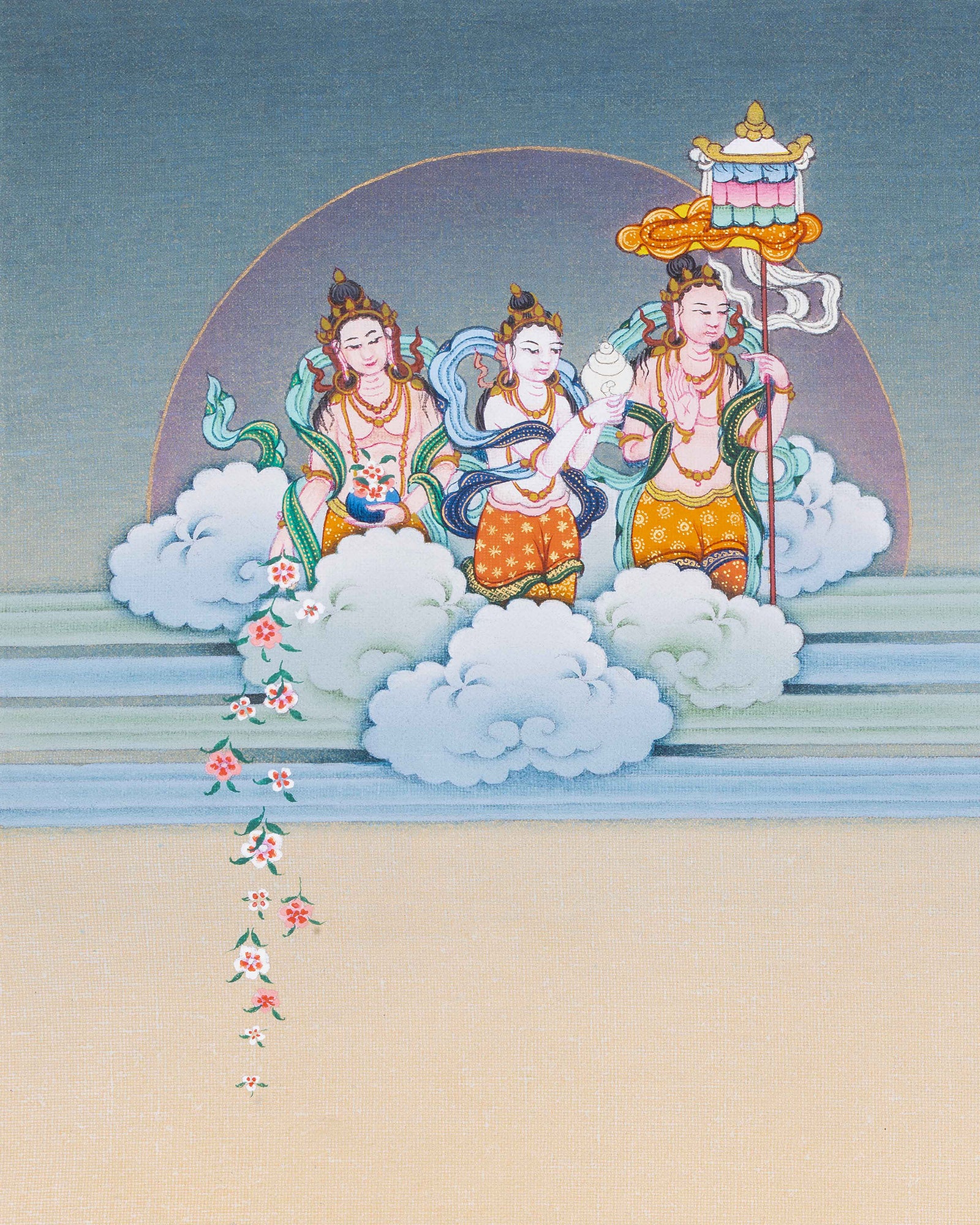 Shakyamuni Buddha Thangka Print Art