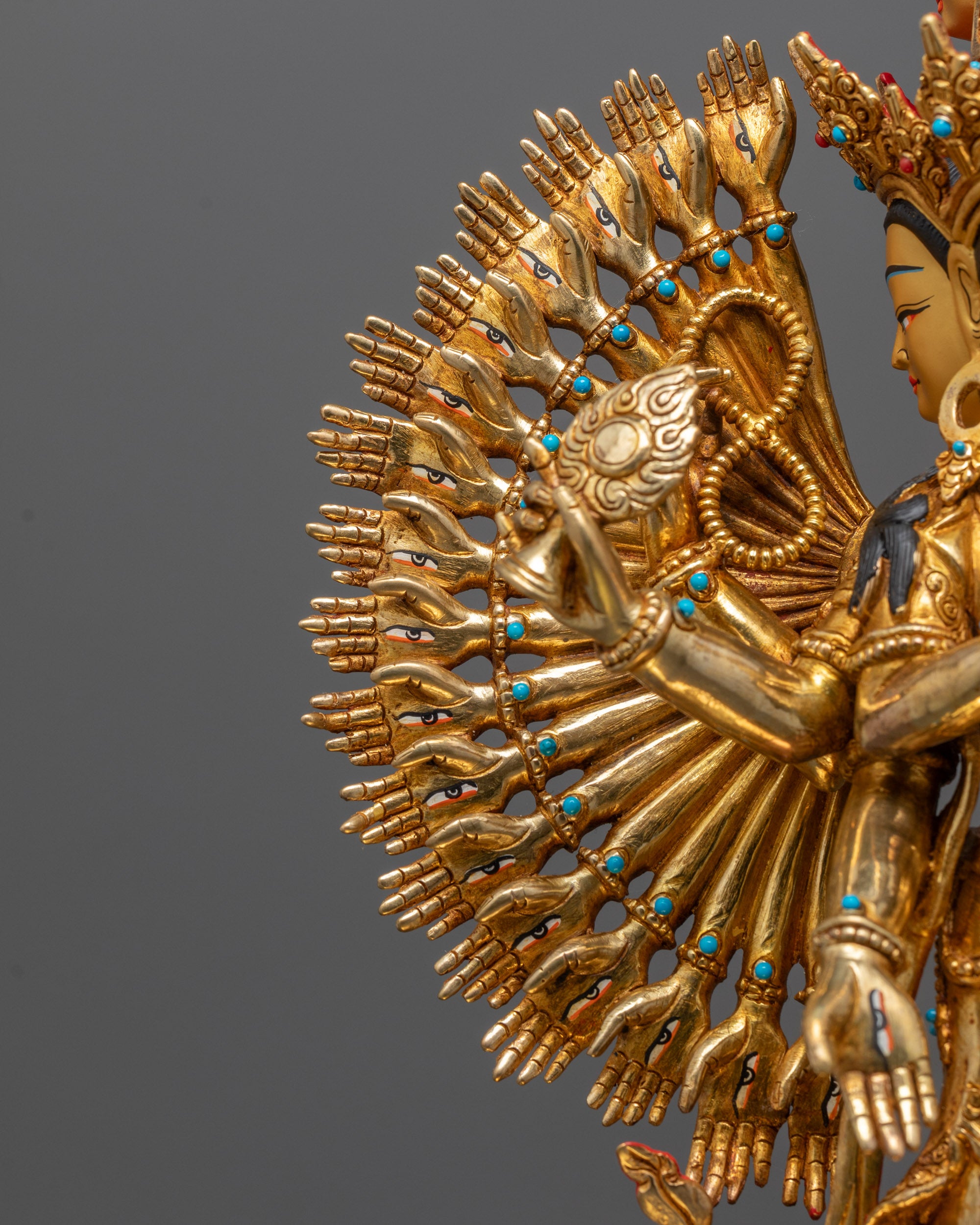 Hand-Carved 1000-Armed Chenrezig Statue | Avalokiteshvara Deity