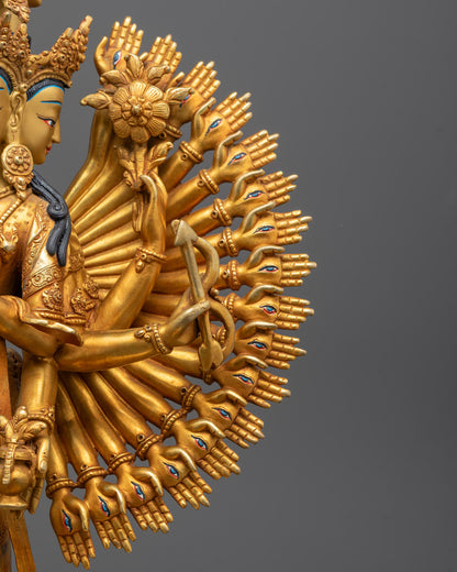 Beautiful 1000 Armed Chenrezig Statue for Sale