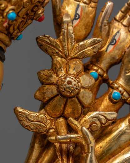 Hand-Carved 1000-Armed Chenrezig Statue | Avalokiteshvara Deity