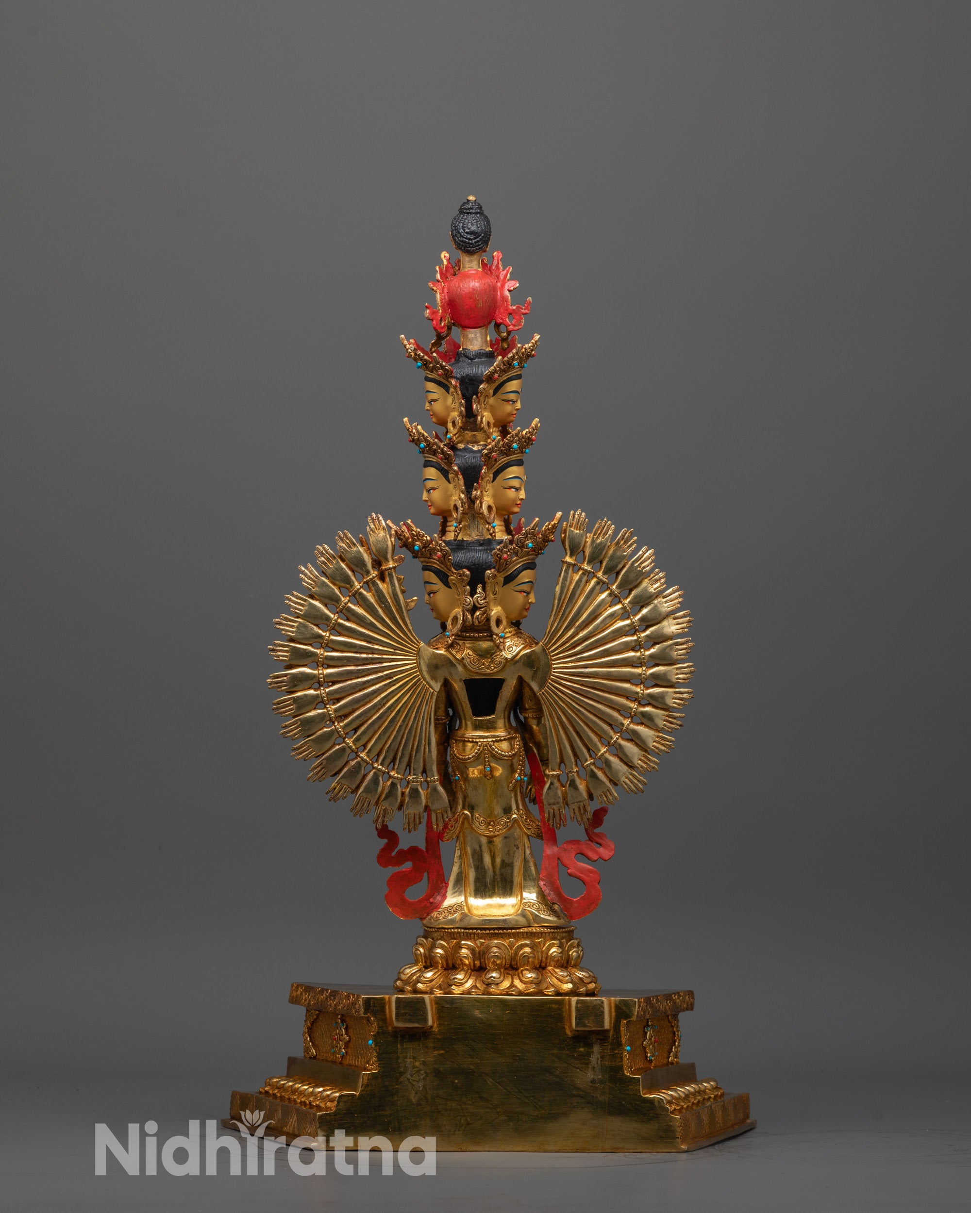 Hand-Carved 1000-Armed Chenrezig Statue | Avalokiteshvara Deity