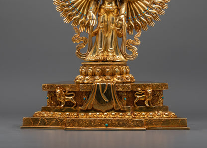Hand-Carved 1000-Armed Chenrezig Statue | Avalokiteshvara Deity