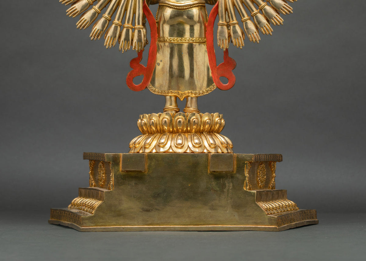 Vivid Thousand-Armed Chenrezig Statue | Life-Sized Buddhist Altarpiece