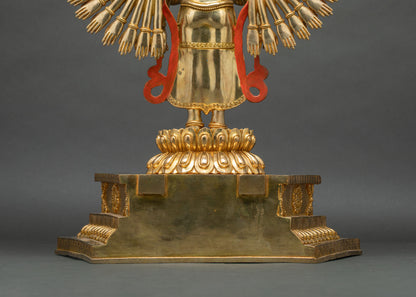Vivid Thousand-Armed Chenrezig Statue | Life-Sized Buddhist Altarpiece