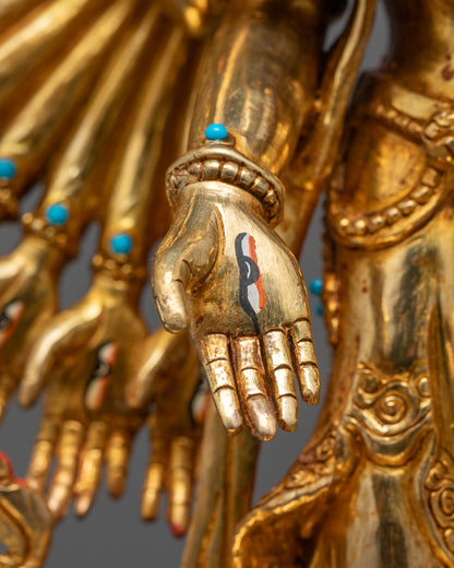 Hand-Carved 1000-Armed Chenrezig Statue | Avalokiteshvara Deity