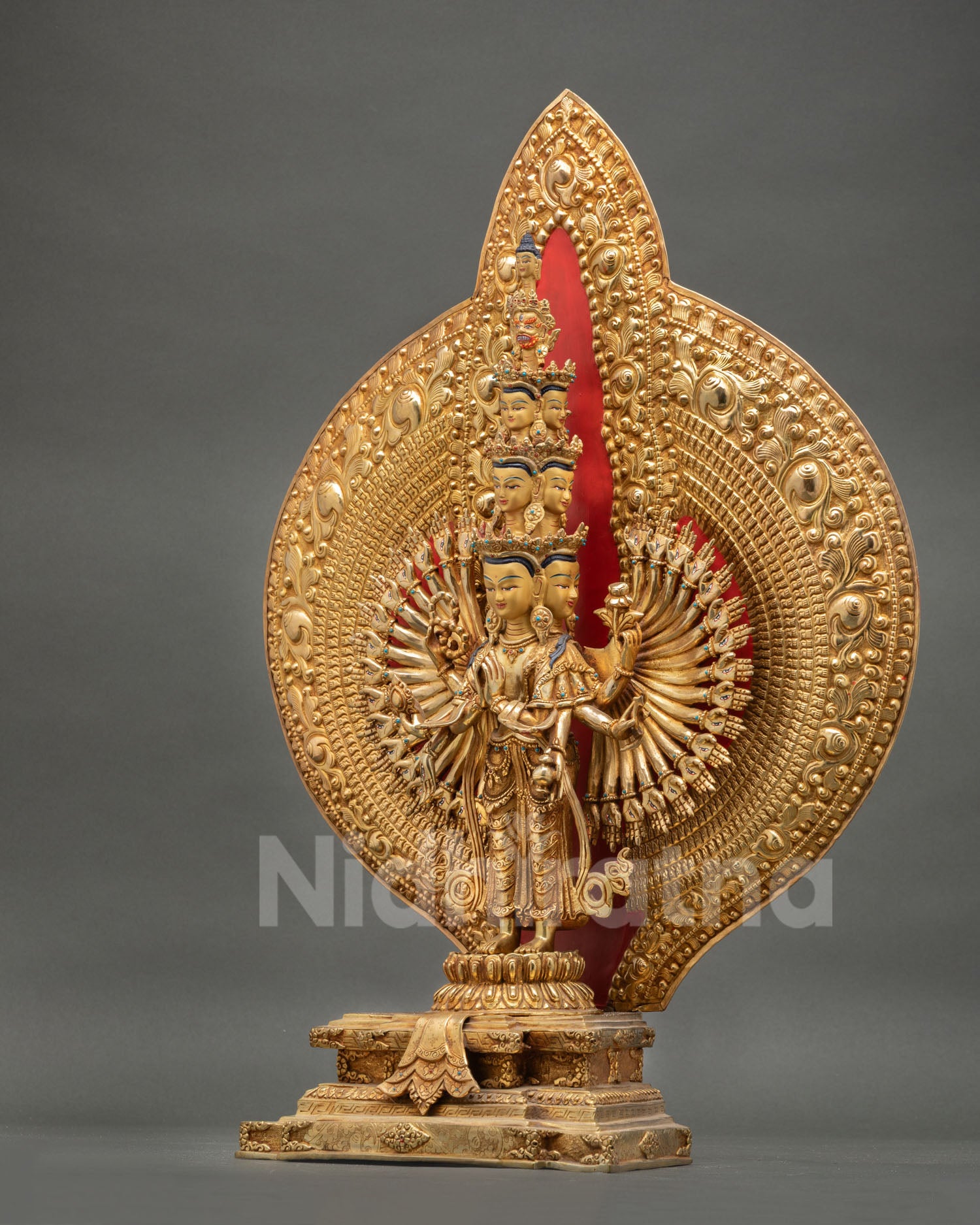 Tibetan 1000-Armed Chenrezig Statue | Buddhist Altar Decor