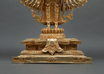 Tibetan 1000-Armed Chenrezig Statue | Buddhist Altar Decor