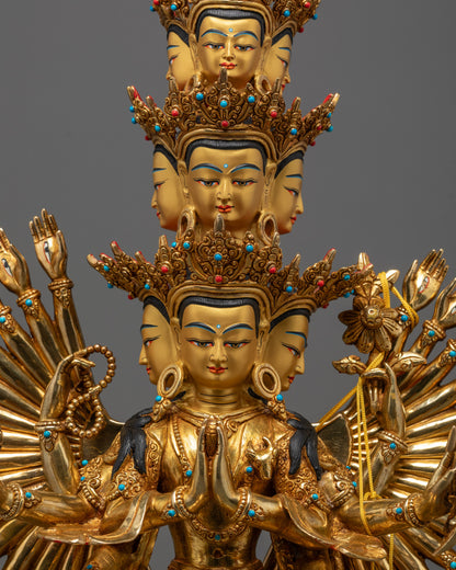 Large 1000-Armed Avalokiteshvara Sculpture | Chenrezig Statue