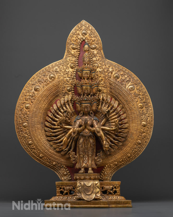 Discover the Exquisite 1000 Armed Avalokiteshvara Statue: A Masterpiece of Himalayan Art