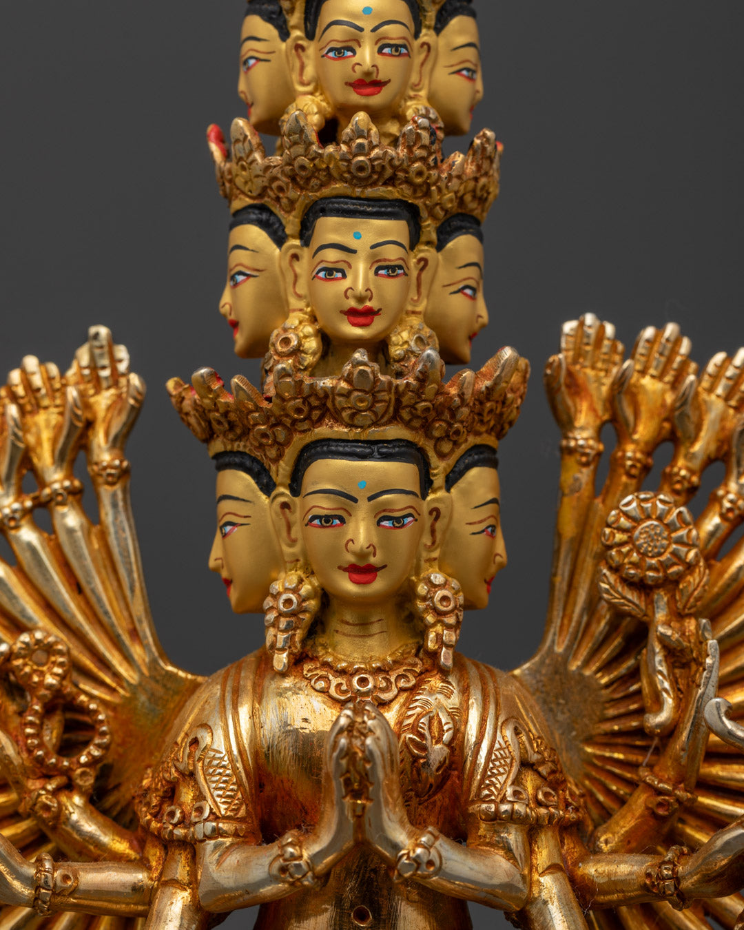 Thousand-Armed Chenrezig Bodhisattva Statue | Tibetan Artwork