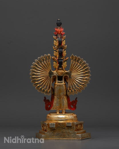 Thousand-Armed Chenrezig Bodhisattva Statue | Tibetan Artwork