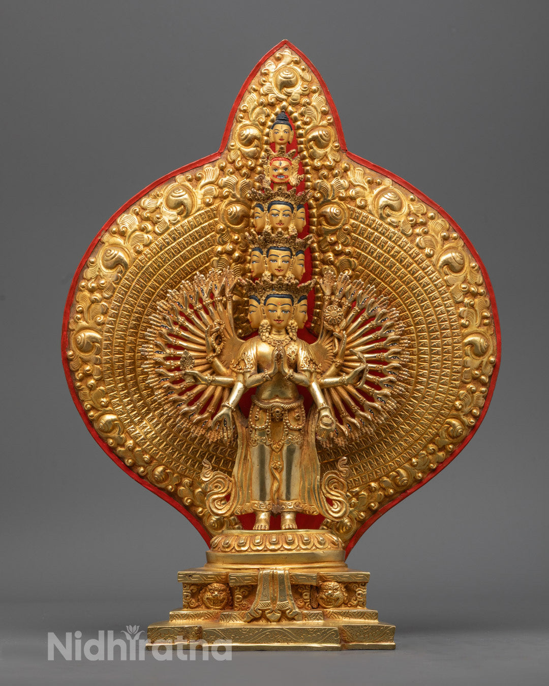Handcrafted 1000 Armed Chenrezig Statue | Nepalese Buddhist Art