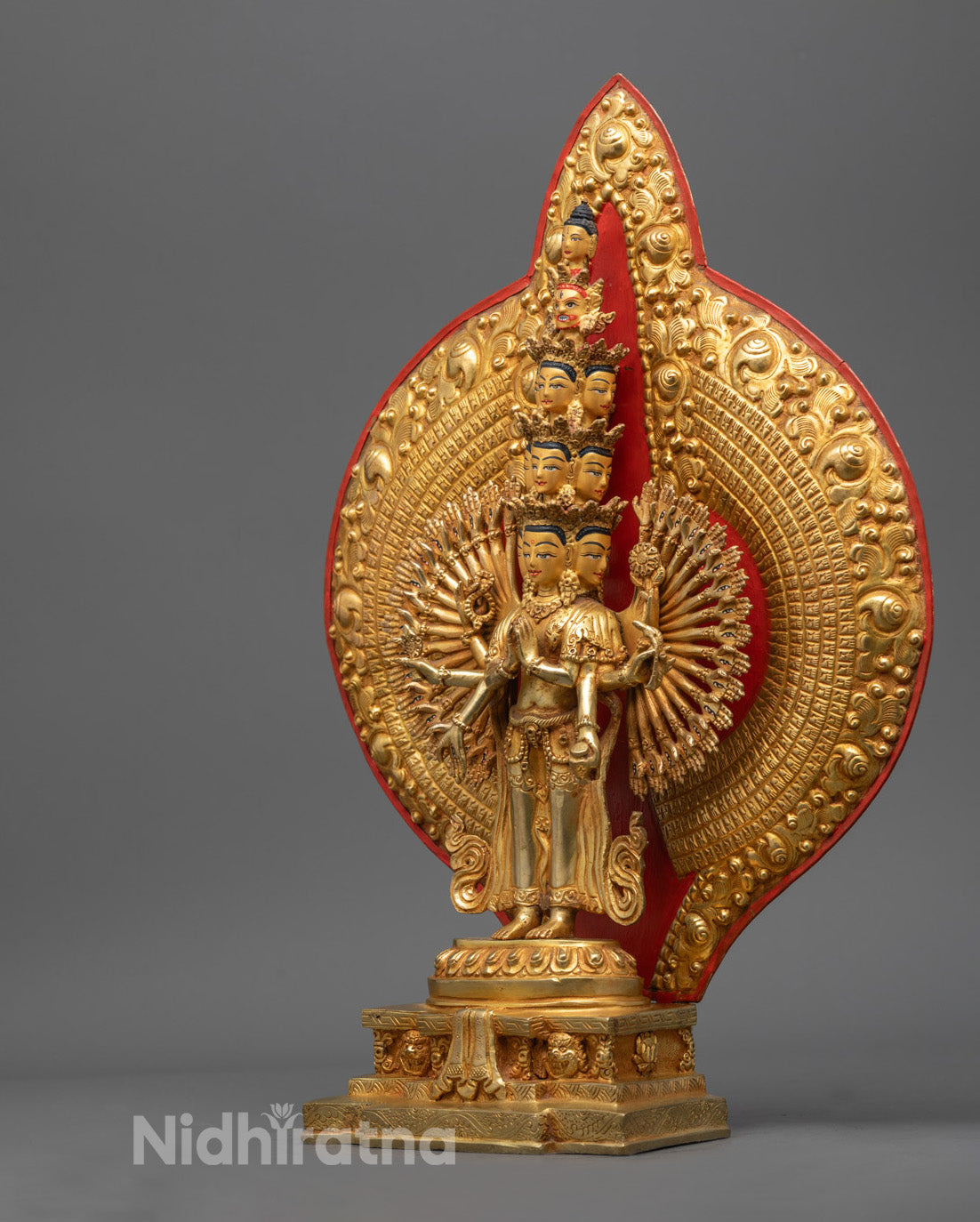 Handcrafted 1000 Armed Chenrezig Statue | Nepalese Buddhist Art