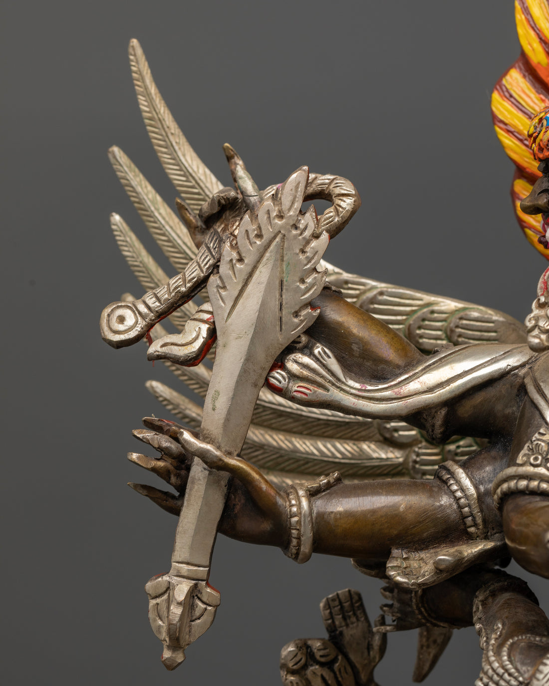 Oxidized Hayagriva Statue: Invoke Protection and Fierce Compassion