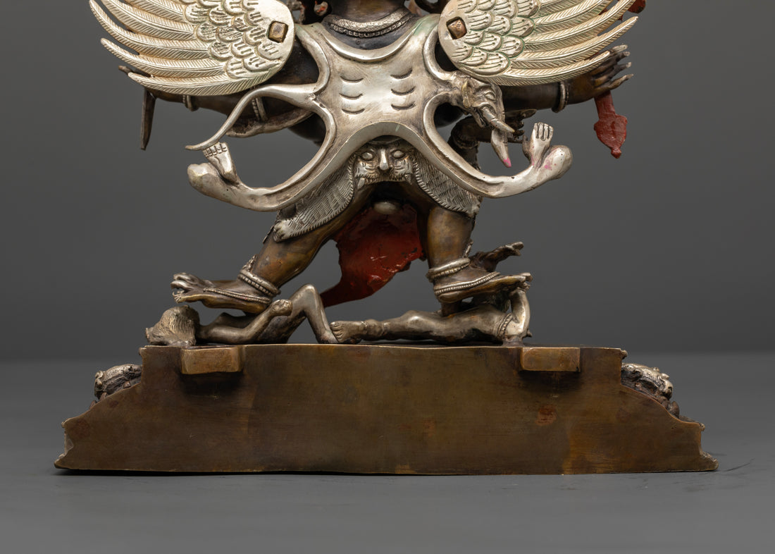 Oxidized Hayagriva Statue: Invoke Protection and Fierce Compassion