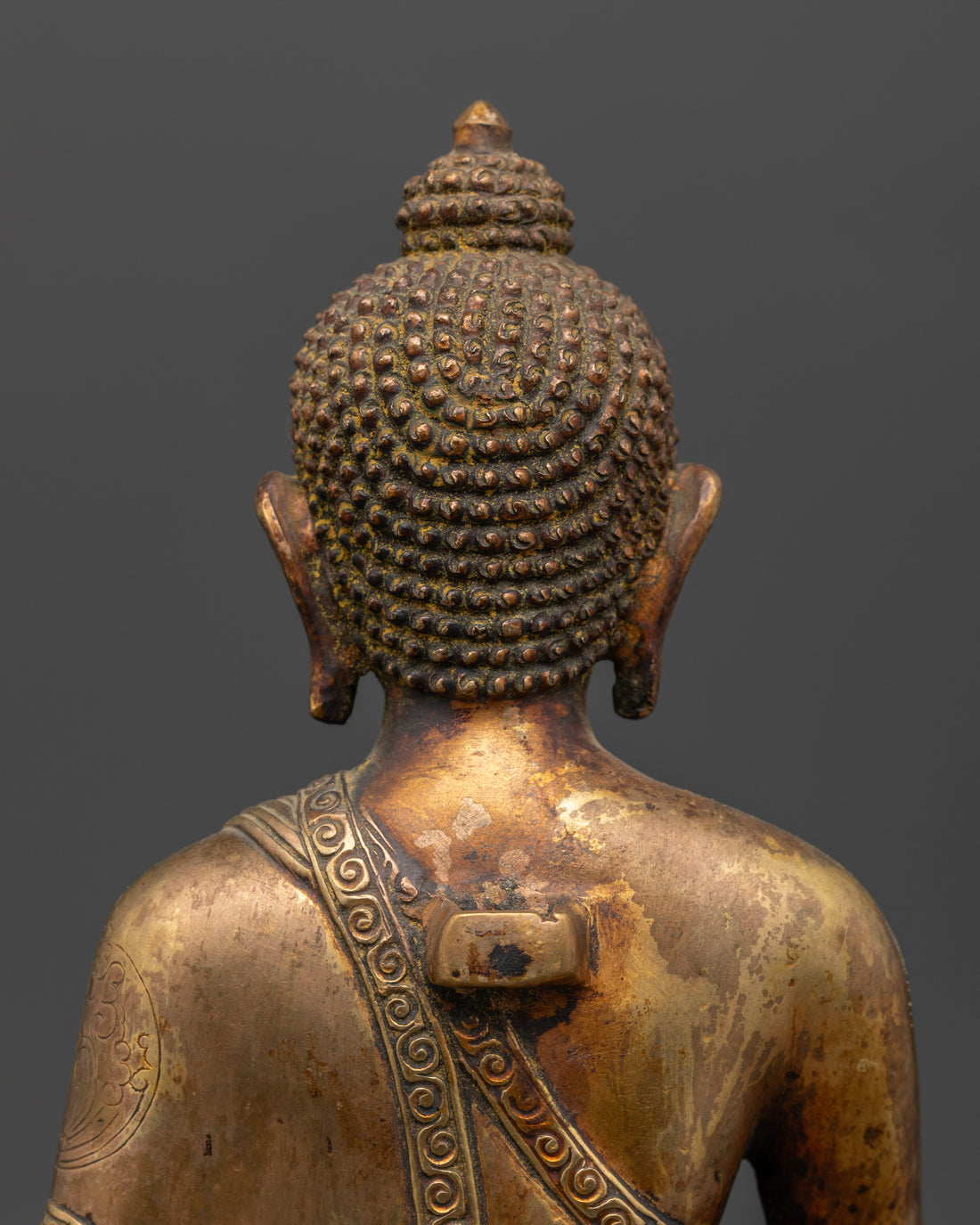 Antique Copper Buddha Shakyamuni Statue