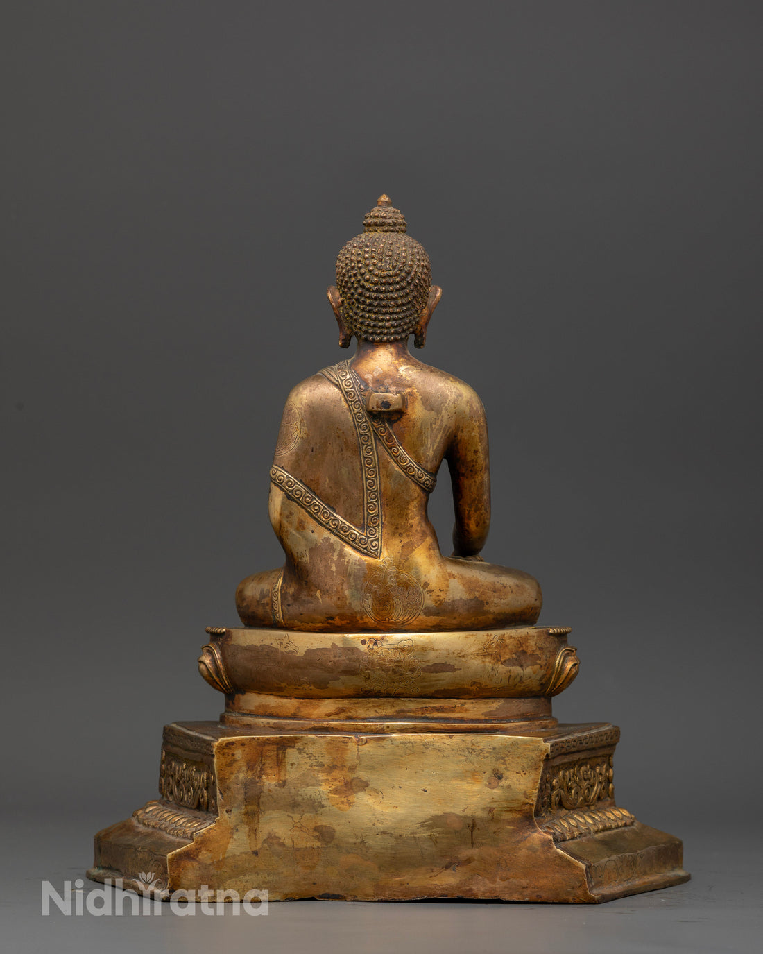 Antique Copper Buddha Shakyamuni Statue