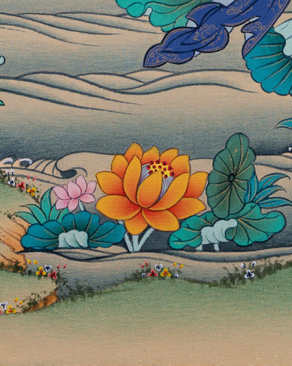 Manjushri Thangka Print | The Tibetan Bodhisattva of Wisdom