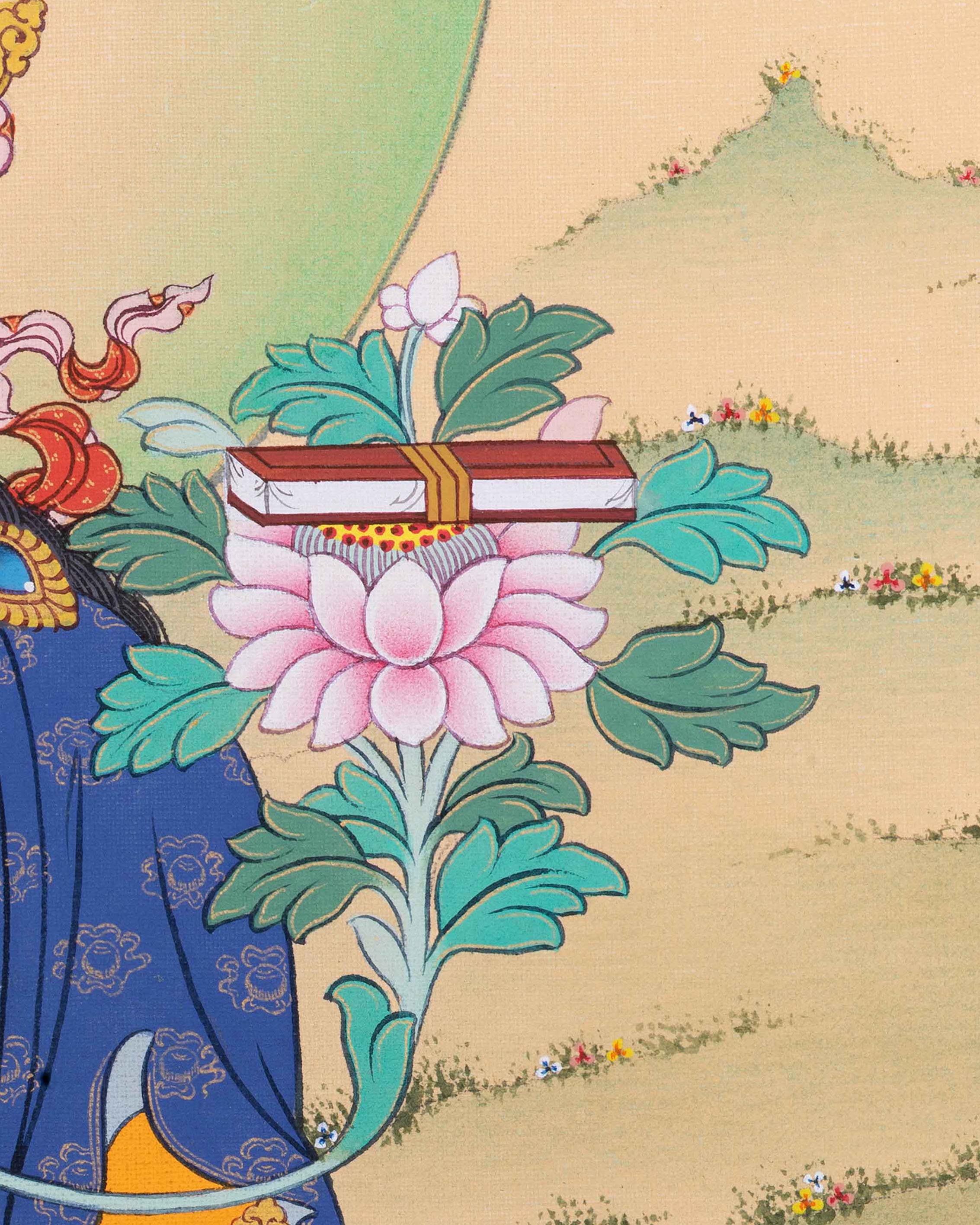 Manjushri Thangka Print | The Tibetan Bodhisattva of Wisdom