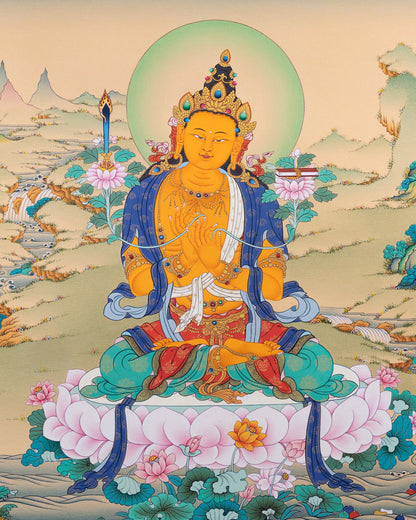 Manjushri Thangka Print | The Tibetan Bodhisattva of Wisdom