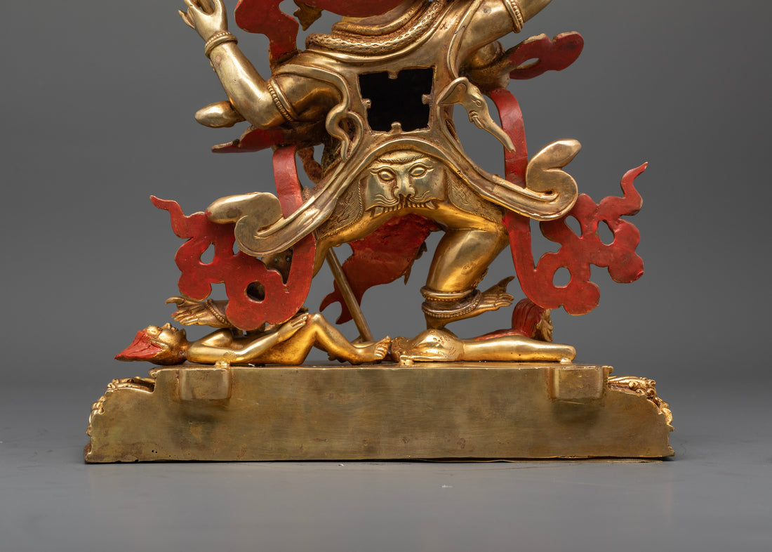 Four-Armed Mahakala Statue | Guardian of Buddhist Tradition