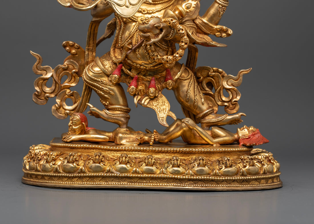 Four-Armed Mahakala Statue | Guardian of Buddhist Tradition