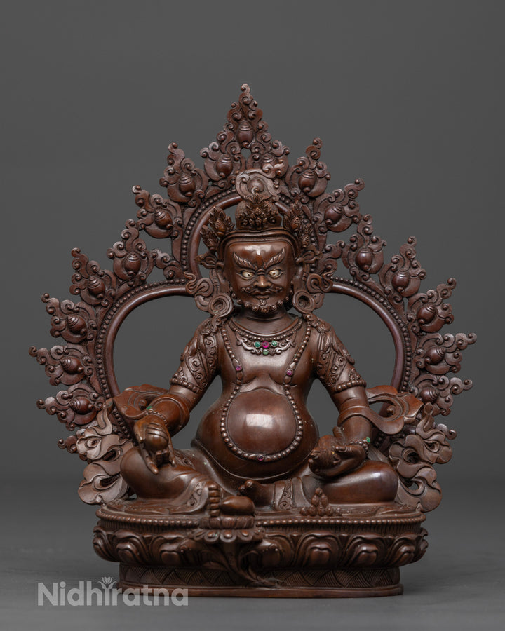 7.29 inch Oxidized Dzambhala Statue