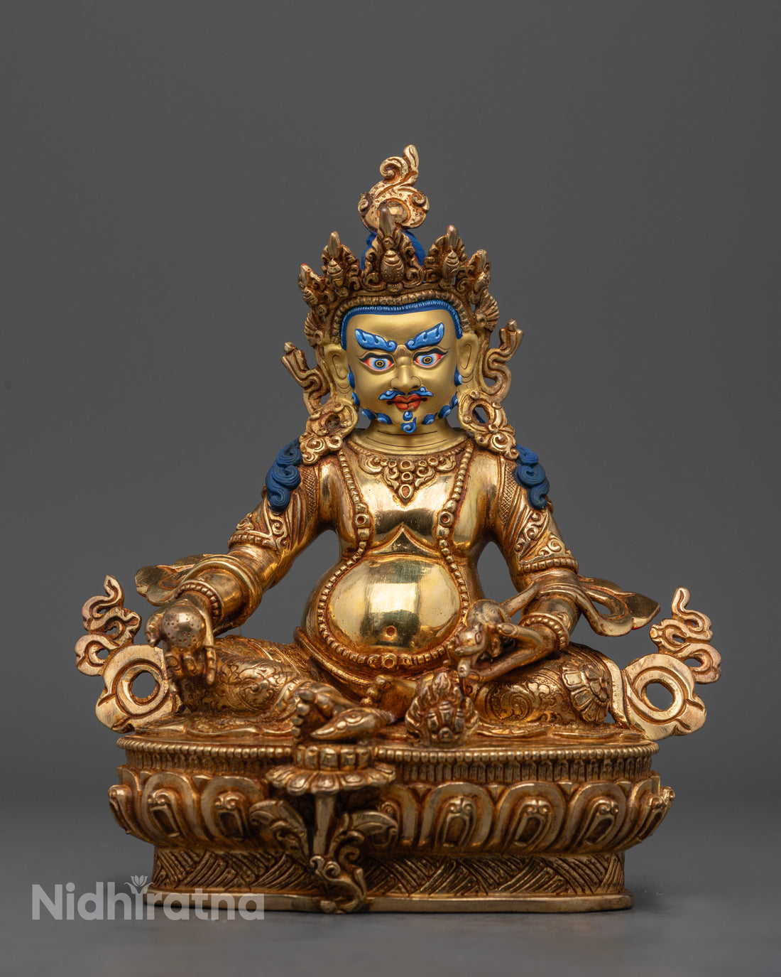 Dzambhala Wealth Statue: Tibetan Craftsmanship & Spiritual Energy