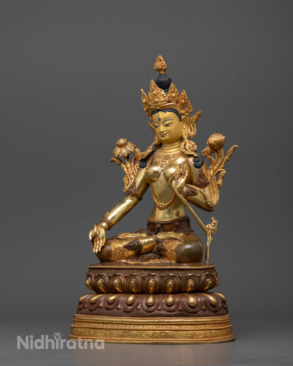 Elegant White Tara Statue for Spiritual Growth and Healing