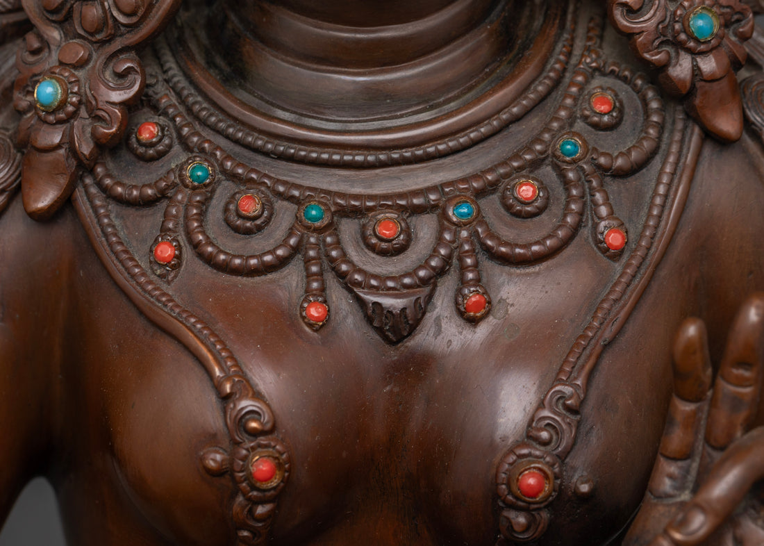 Oxidized Green Tara Statue for Sale | Powerful Symbol of Protection