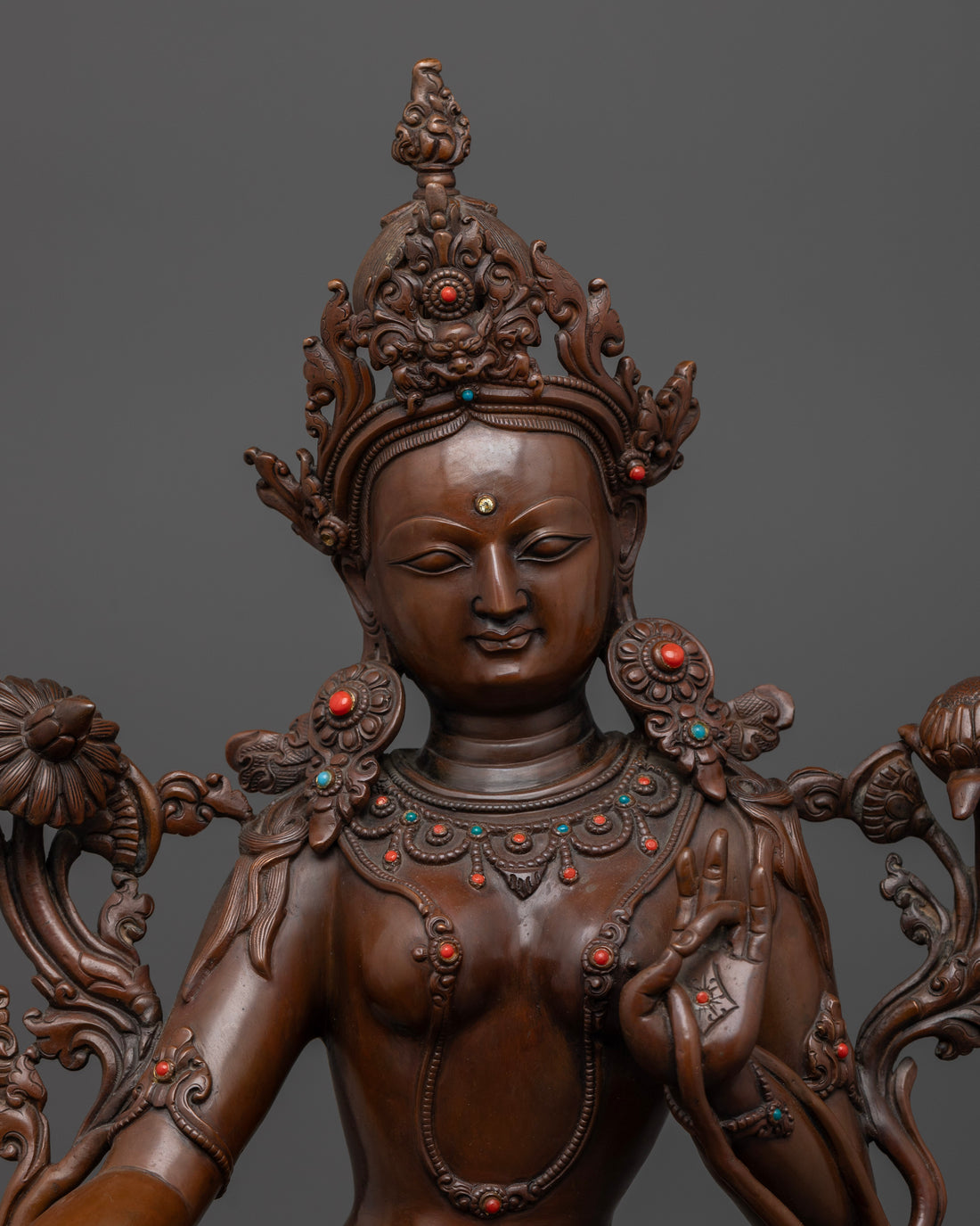 Oxidized Green Tara Statue for Sale | Powerful Symbol of Protection