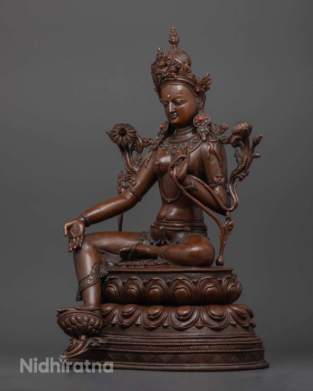 Oxidized Green Tara Statue for Sale | Powerful Symbol of Protection