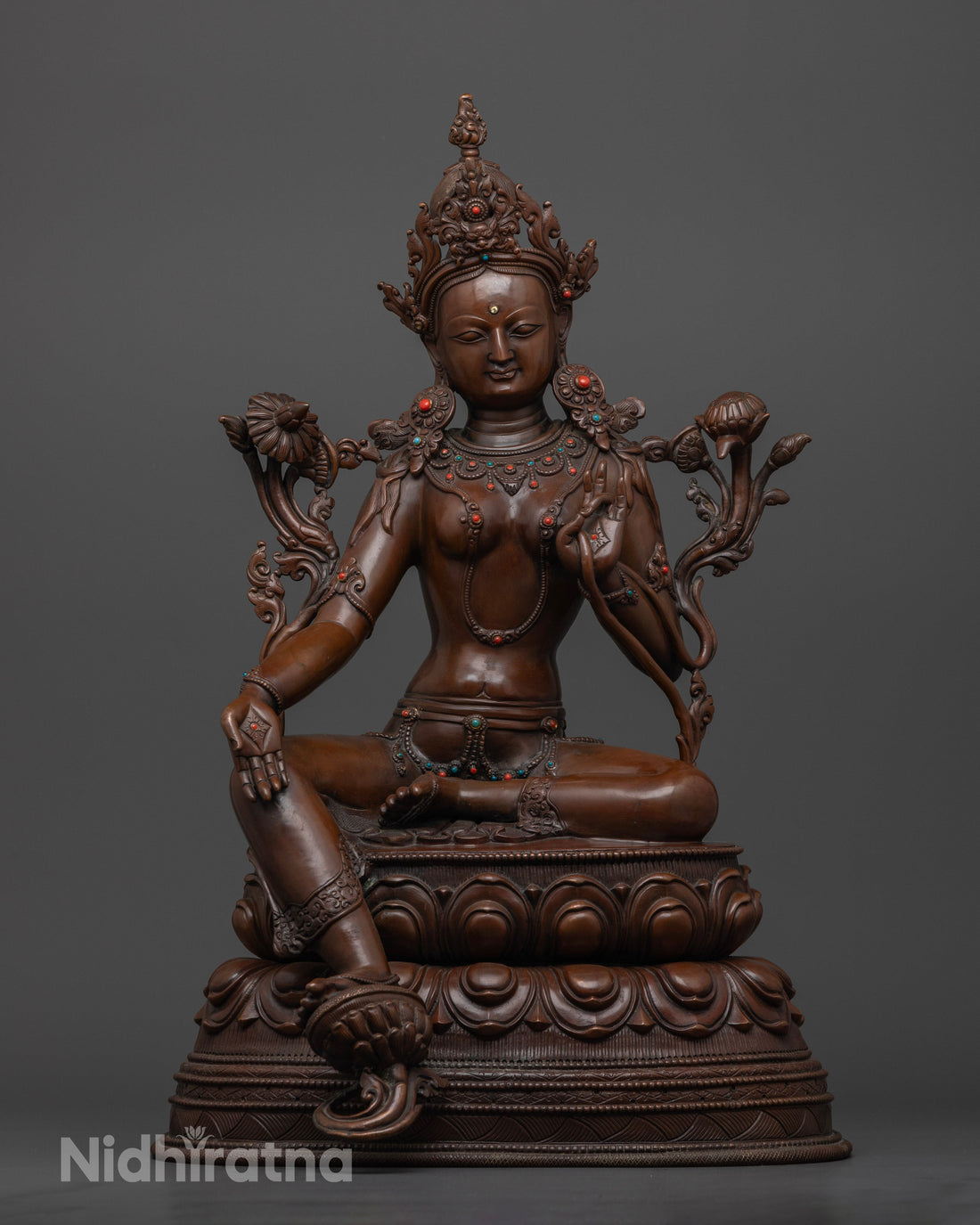 Oxidized Green Tara Statue for Sale | Powerful Symbol of Protection